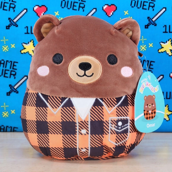 Squishmallow Omar the Bear 7" UltraSoft Stuffed Animal Toy Plush NWT - Picture 1 of 6